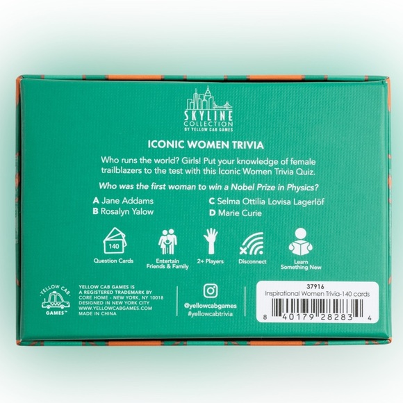 Skyline Collection By Yellow Cab Games Iconic Women Trivia Set - 140 Cards - NWT - Picture 4 of 7